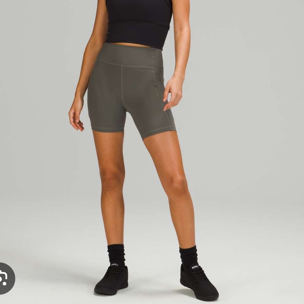 Lululemon invigorate shorts 6” grey sage size 4